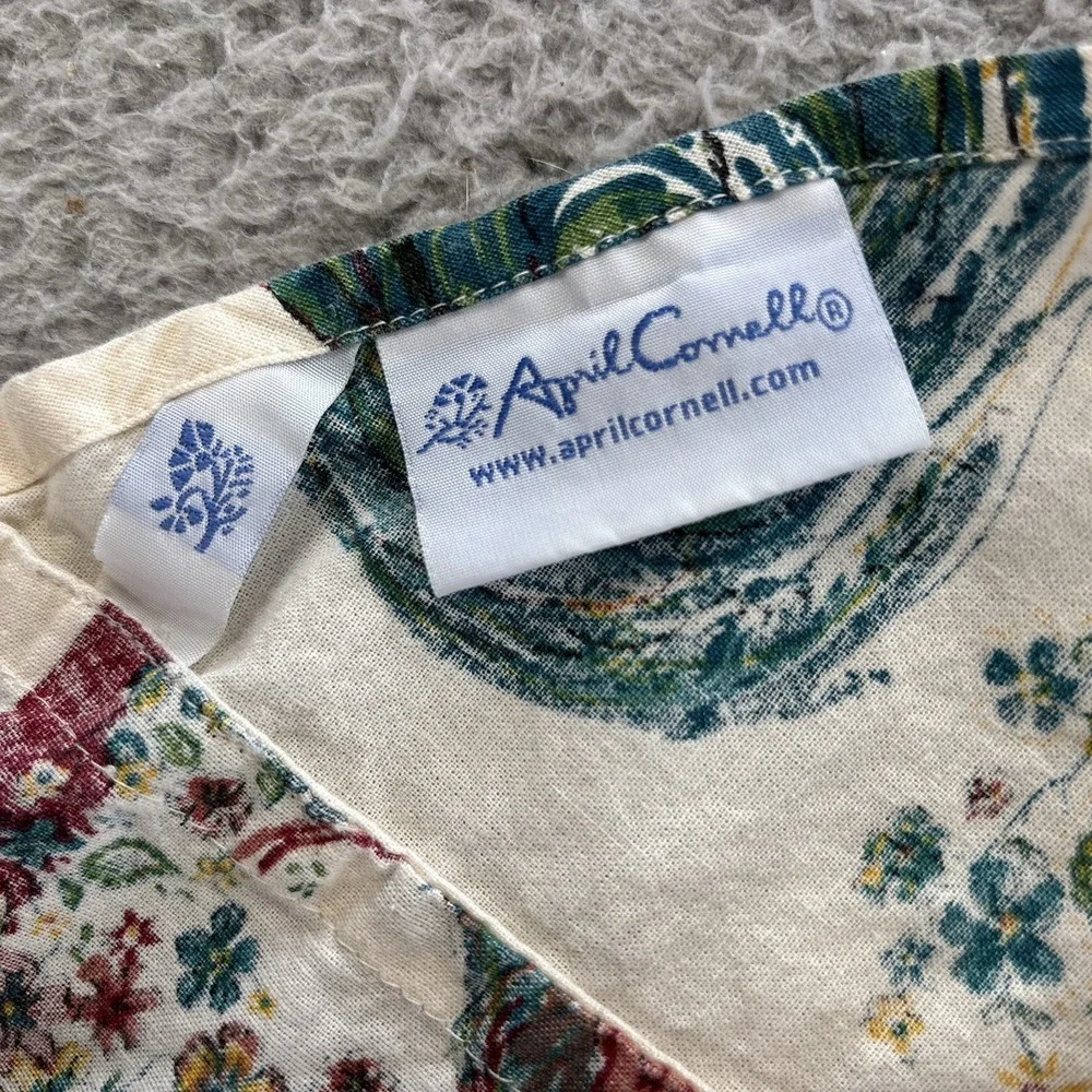 April Cornell Farmhouse Rooster Tablecloth 65x69 Oblong Cotton French Country